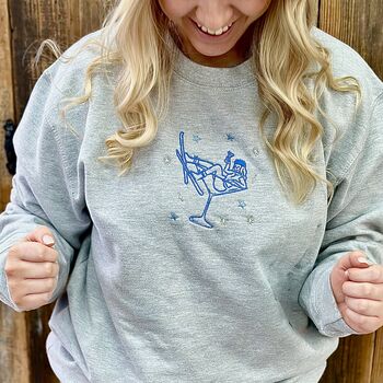 Embroidered Skiing Cocktail Jumper, 5 of 5