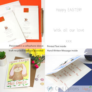Personalised Bunny Family Easter Card, 7 of 7