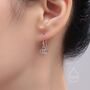 Sterling Silver Celtic Knot Drop Hook Earrings, thumbnail 4 of 11