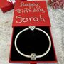 December Birthstone Charm Silver Bracelet Gift For Her, thumbnail 8 of 8