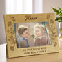 Personalised Wild Flowers 6x4 Oak Finish Photo Frame, thumbnail 2 of 5