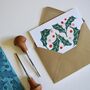 Luxury Linocut Holly Greeting Cards Set Of Six, thumbnail 4 of 10