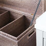 Marbury Taupe Rectangular Rattan Laundry Basket, thumbnail 2 of 4