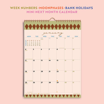 2027 Calendar | Boho Circus | A4, 4 of 4