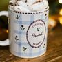 Personalised Blue Gingham Christmas Wishes Mug, thumbnail 2 of 2