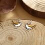 Sterling Silver Wren Bird Drop Hook Earrings Earrings, thumbnail 3 of 11