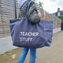 Teacher Stuff Oversized Tote Bag, thumbnail 3 of 9