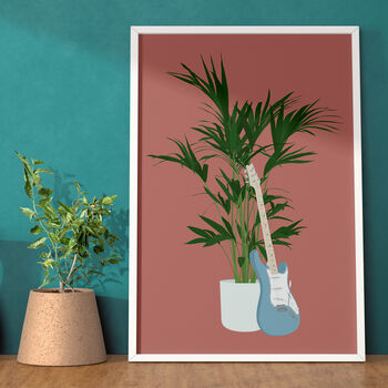 Electric Guitar Houseplant Print | Music Poster, 9 of 12