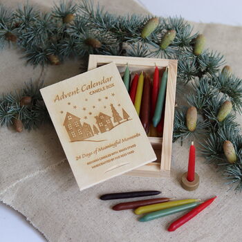 Set Of Beeswax Colourful Advent Candles, 3 of 6