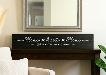 Personalised Wooden Plaque Family Sign Home Sweet Home, 2 of 5