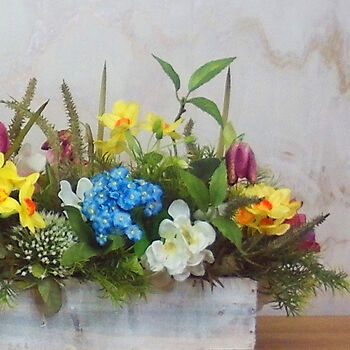 Grandad's Spingtime Allotment | Table Runner Faux Flower Arrangement, 4 of 4