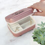 Personalised Wreath Pink Travel Jewellery Case, thumbnail 9 of 12