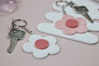 Daisy Keyring, Adorable Flower Charm Or Keychain Gift, 6 of 6