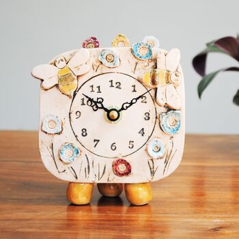 Small Bumble Bee Mantel Clock With Numbers, 2 of 6