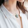 Amazonite Green Crystal Heart Shape Pendant Necklace, thumbnail 4 of 9
