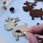 Personalised Reindeer Bunting Wooden Paint Craft Kit, thumbnail 1 of 8