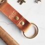 Initialled Leather Key Fob, thumbnail 3 of 7