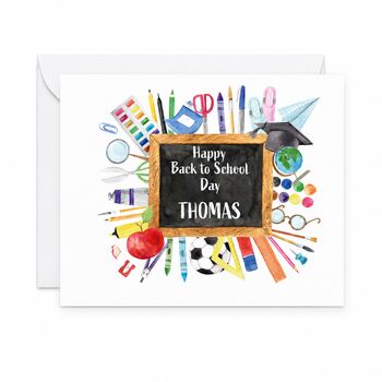Personalised Back To School Blackboard Card, 5 of 7