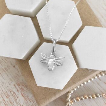 Sterling Silver Bee Necklace – Bee Happy, 2 of 4