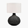 Black Rattan Table Lamp, thumbnail 2 of 8