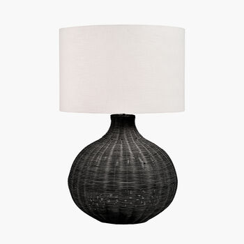 Black Rattan Table Lamp, 2 of 8