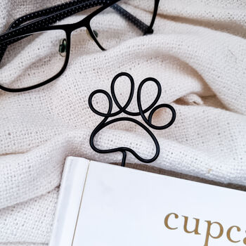 Personalised Paw Print Name Bookmark, 2 of 7