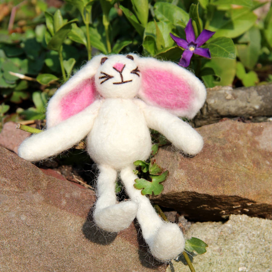Handmade Big Eared Easter Bunny Hanging Decoration By Felt so good