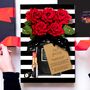 Panache Everlasting Red Rose Bouquet Valentines Card, thumbnail 4 of 11
