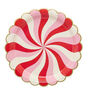 Christmas Candy Swirl Paper Plates Red And Pink Pack Of Eight, thumbnail 3 of 3