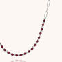 Gem Shine Garnet Necklace With Paperclip Chain, thumbnail 3 of 7