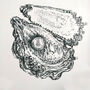 Personalised Open Oyster Pearl Typewriter Art Print, thumbnail 2 of 6