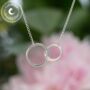 Sterling Silver Linked Circles Necklace, thumbnail 2 of 8