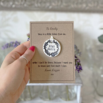 Stay Sassy Porcelain Token With Personalised Card, 2 of 6
