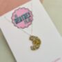 Croissant Glitter Charm Necklace / Bakery Lover Gift / Coffee Shop Lover Gift / French Café Jewellery, thumbnail 5 of 9