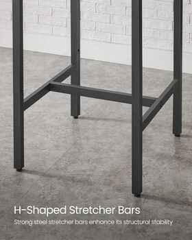 Breakfast Bar Industrial Style Square Tall Bar Table, 7 of 12