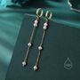 Natural Pearl Hoop Earrings In Sterling Silver, thumbnail 6 of 11