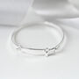 Silver Plated Cross Christening Bangle, thumbnail 2 of 2