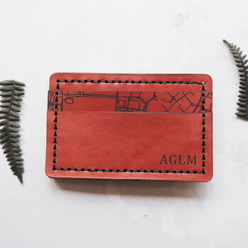Custom Road Map Card Holder With Money Clip, 2 of 7