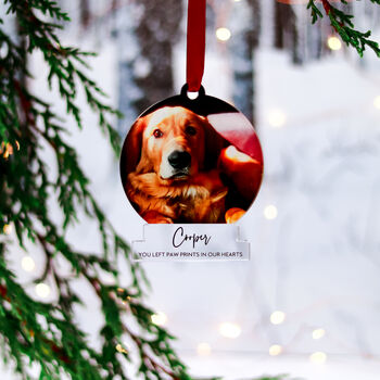 Personalised Photo Christmas Pet Memorial Decoration, 7 of 7