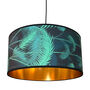 Cole And Sons Palm Jungle Lampshades With Gold Lining, thumbnail 1 of 10