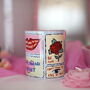 Love Stamp Valentine Mug Romantic Playful Stamp Design, thumbnail 4 of 4