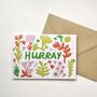 Hurray Illustrated Floral Celebration Card, thumbnail 1 of 4