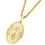 Art Deco Oval Pendant In 18ct Gold Vermeil, thumbnail 1 of 2