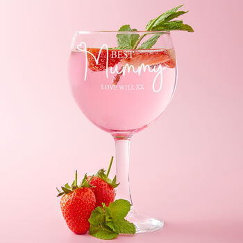 Personalised Best Mummy Mother's Day Gin Glass, 2 of 6