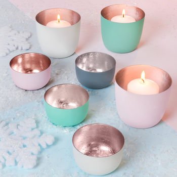 Pastel And Rose Gold Votive Holders, 3 of 4