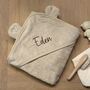 Personalised Hooded Towel In Natural Beige, thumbnail 5 of 7