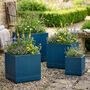 Agri Blue Ribbed Planter Collection, thumbnail 1 of 7