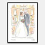 Wedding Couple Illustrated Portrait, thumbnail 4 of 6