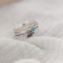 Personalised Silver And Turquoise Spinner Ring, thumbnail 1 of 10