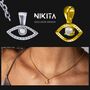 Evil Eye Pendant Necklace, 18k Gold Plated, thumbnail 5 of 7